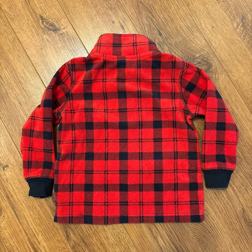 Carter's Red Plaid Kids Pullover Fleece. Size 2T
